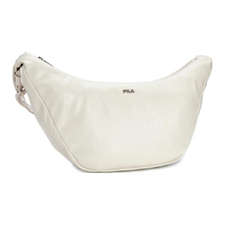 New FILA ORIGINALE Polyurethane PU Dumpling Bag, Crossbody Bag, Shoulder Bag XS Women's White F53W449161F-WT