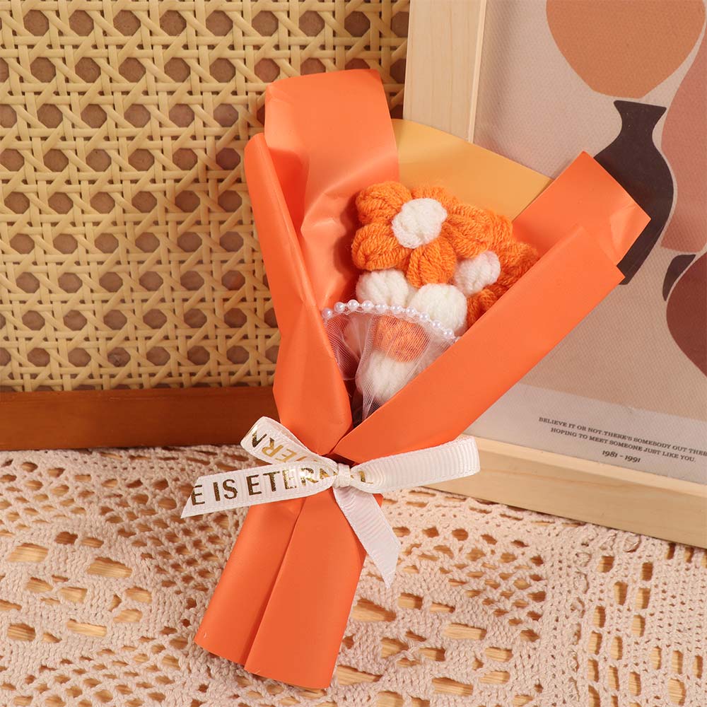 Knitted Flower Crochet Flowers Fake Flowers Woven Simulated Flower Wedding Decor