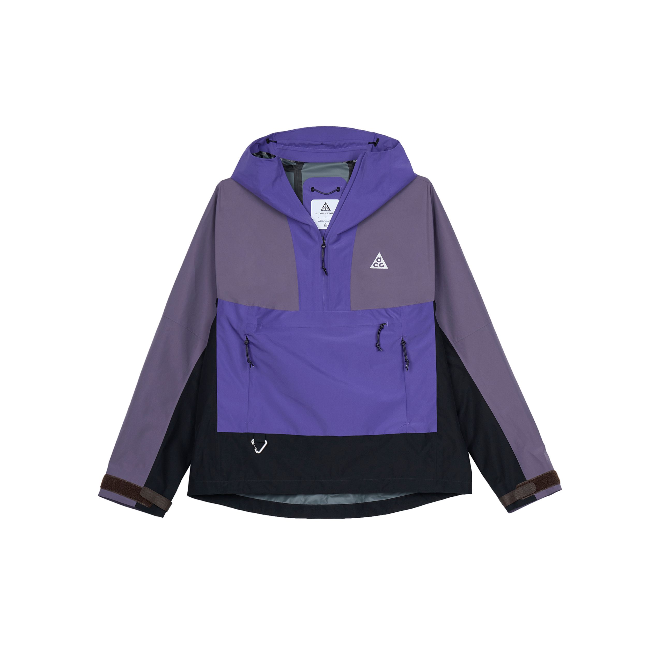 

Водонепроницаемая ветрозащитная куртка с капюшоном на молнии Nike Storm-Fit Colorblock, женская куртка фиолетового цвета DN3913-579 S