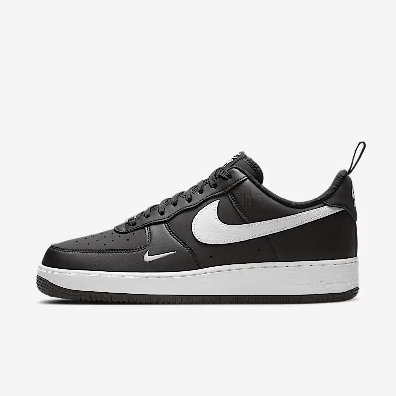 Nike Herren Weiß Air Force 1 07 Lv8 Karbonfaser Swoosh Schwarz Sneaker Ir5599001 Cm - Bild 3