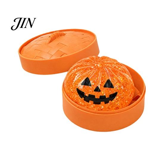 Hand Exercise Ball Halloween Dumpling Squeeze Toy, Pumpkin Ghost Bat Steamed Bun Sensory Toy Anxiety Relief for Stress Relief, Fidget Party Favors