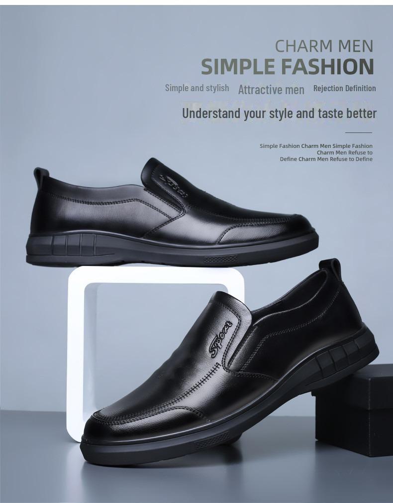 Herren Slipper Businessschuhe aus Leder: Weiche Sohle, vielseitig, lässig, plus Samt für Komfort, ideal zum Autofahren.