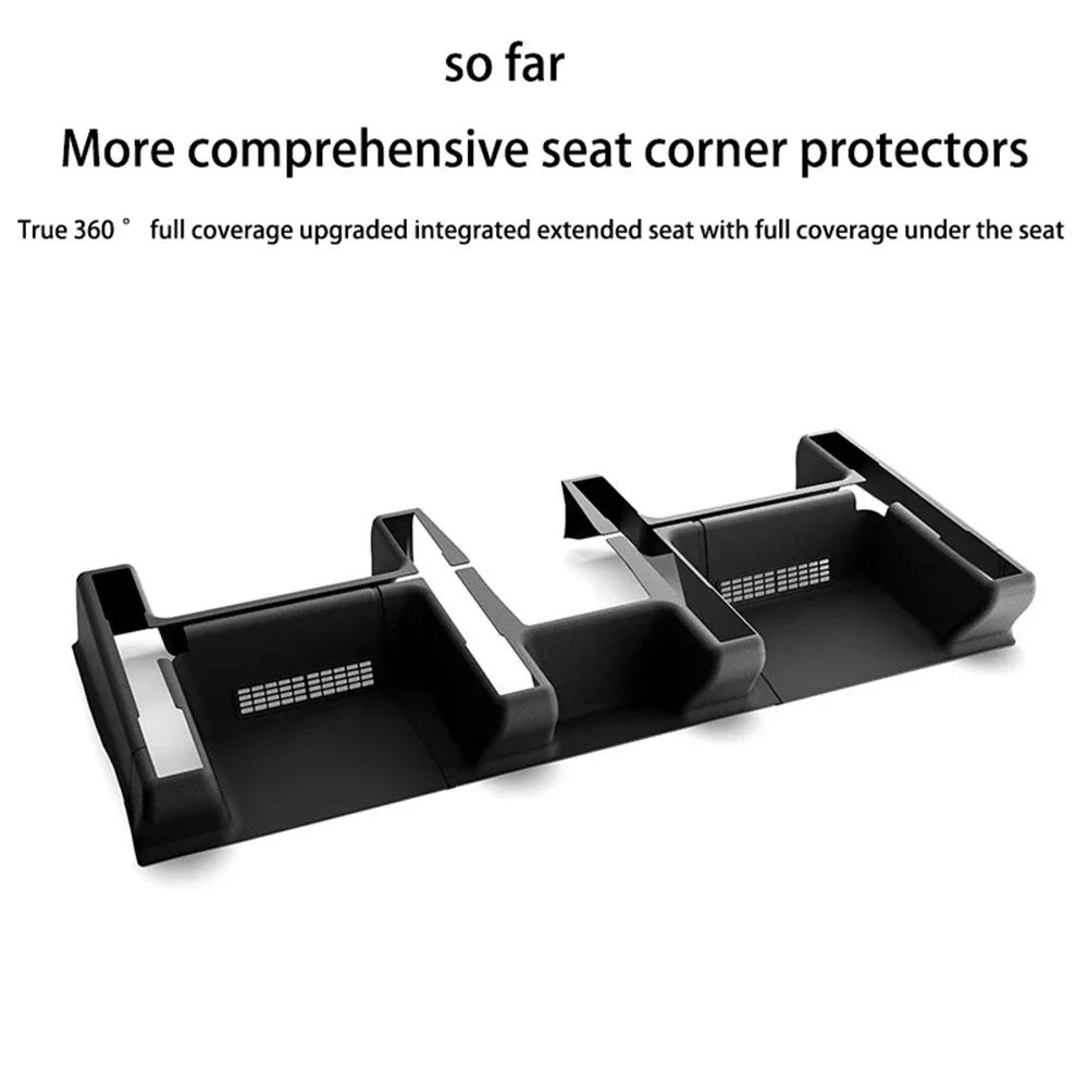 For Tesla Model Y Juniper 2025 2056 Under Seat Corner Guard Seat Slide Rail Protector Cover Anti-Kick Decor Flocking Accessories