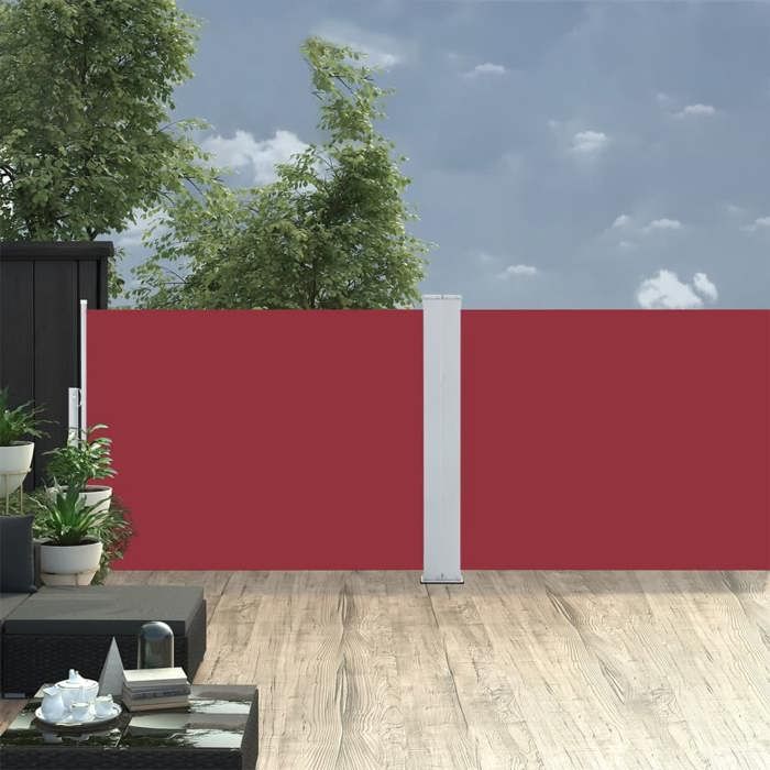 VidaXL Auvent latéral rétractable Rouge 100 x 1000 cm