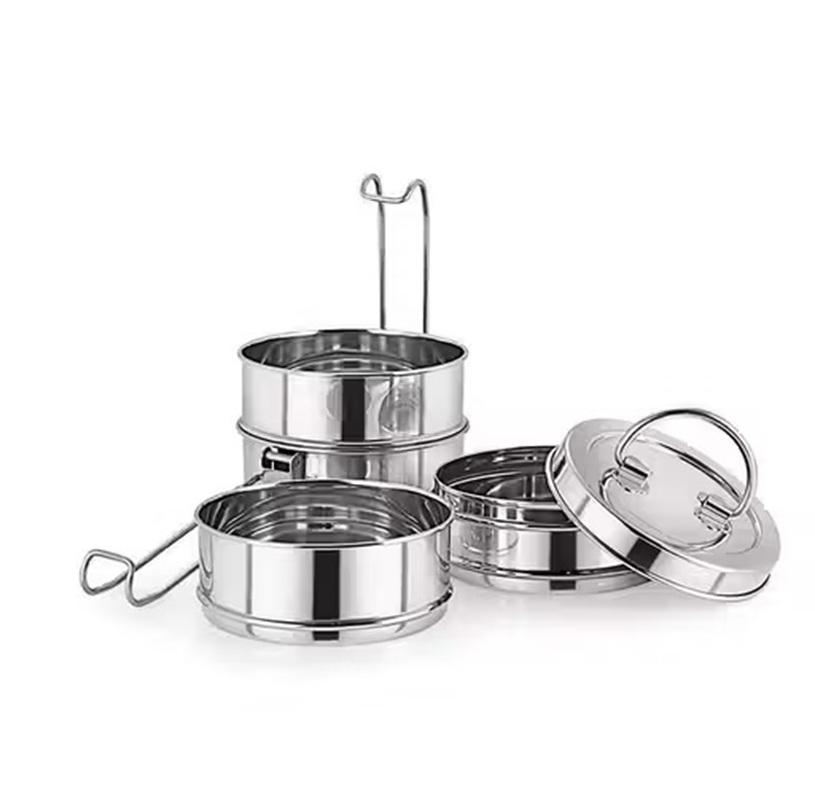 TreegoArt Lunch Box/Tiffin in Acciaio Inossidabile con Clip di Chiusura Compatta e Durevole Perfetta Per Ufficio e Scuola - Confezione da 1