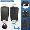 5 Button Key Fob Shell Replacement for Chevy Cruze Camaro Impala Equinox GMC Terrain Buick Regal Lacrosse 2017 2016 2015 2014 2013 2012 2011 2010