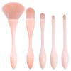 Portable 5-Piece Mini Makeup Brush Set: Powder, Blush, Eyeshadow