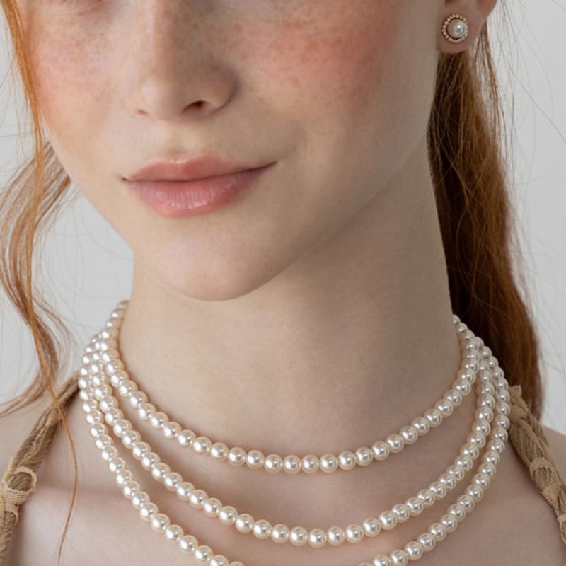 Tatiana Crème Pearl Maxi Long Necklace NZ2488