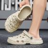 Thick-soled Hole Shoes, Soft-soled Men's Outer Wear, Casual Summer Stepping On Shit, Non-slip EVA Two Wear Personalized Slippers, Light