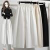 DIMANAF 2026 Spring Summer New Plus Size Women Long Pants Cotton Loose Casual Elastic Waist Fashion Lady Bottoms Clothing
