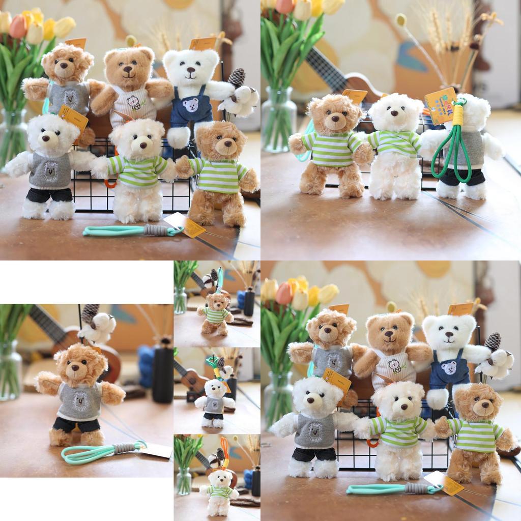 Cute And Charming Teddy Bear Keychain Plush Toy Soft And Cozy Bag Decoration