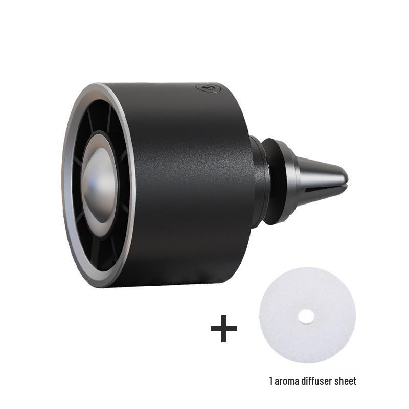 USB Car Aromatherapy Mini Fan with Colorful LED Atmosphere Light