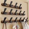Wall Mounted Coat Hook Rack Entryway Hallway Closet No Drill Installation Heavy Duty Wooden Hanging Organizer