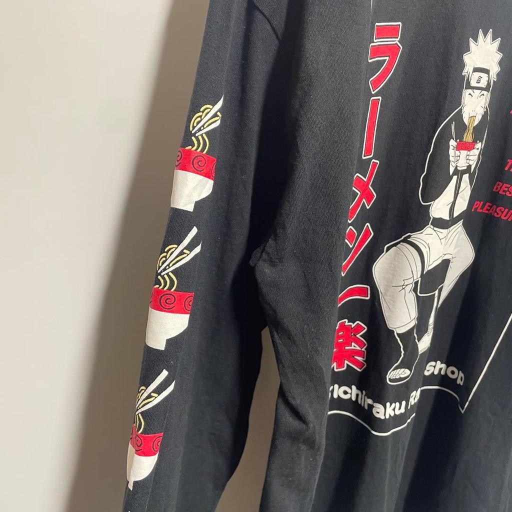 [USED] Naruto Shippuden Ramen Ichiraku Character T-Shirt, Anime, Long Sleeve, Men's, Size L