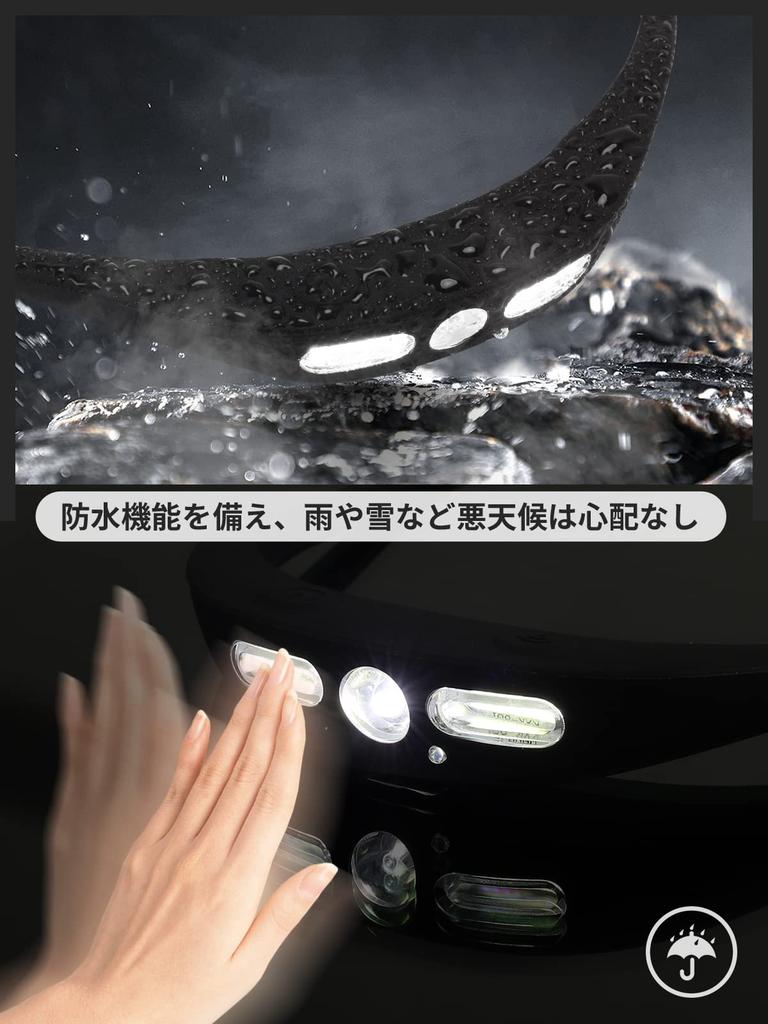 LNGOOR led headlight rechargeable USB-C headlamp gesture sensor XPG+COB IP6