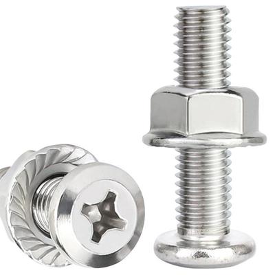 M6/M8 304 Stainless Steel Flat Head Countersunk Screws & Nuts Set with Flange Nuts