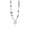 Coloured Glaze Flower Necklace Childishness Beads Pendant Necklace Floral Chain Choker  Girls