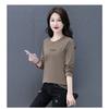 Round Neck Pure Cotton Long-sleeved Women's Spring and Autumn Thin New Loose Bottoming Shirt Top