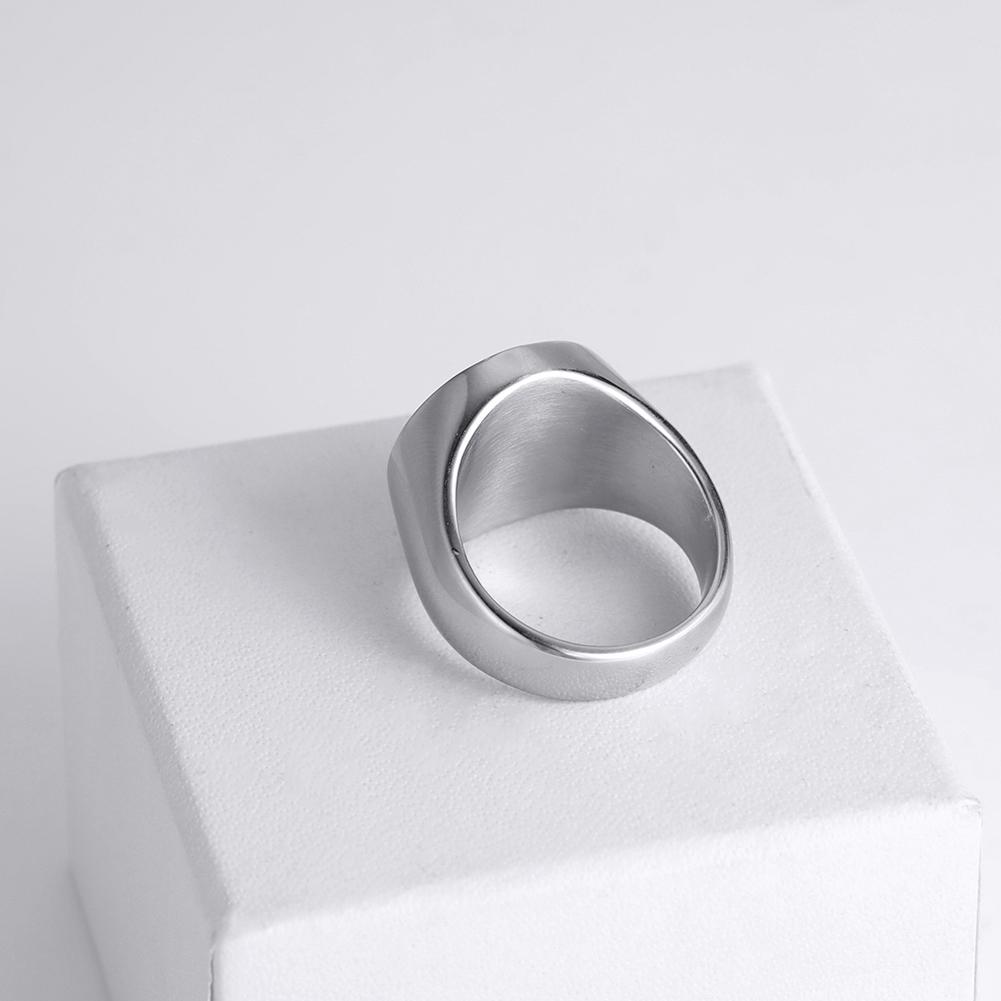 LIKGREAT Vintage Pentacles Seal Solomon Rings Retro Massive Male Finger Ring Stainless Steel Punk Amulet Jewelry for Women