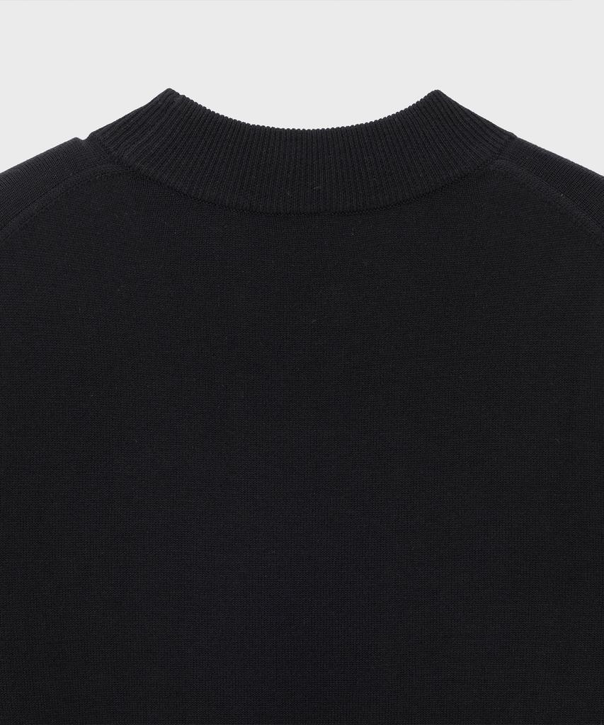 BASIC HOUSE Uni Daily Half-Neck Knit Black Lwkt7102