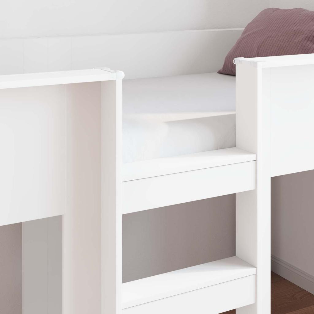 Bunk Bed for Kids White 80 x 200 cm Particleboard