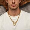 New Viking Necklace Keel Chain European and American Punk Ring Pendant Personalized Trendy Men Accessories