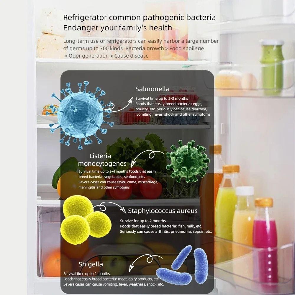 Plastic Refrigerator Deodorizer White/Green Odor Eliminator Mini Air Purifier  Kitchen