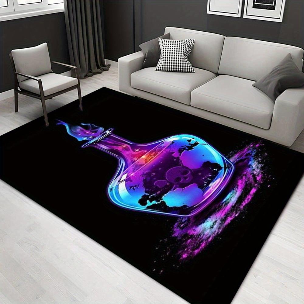 

1pc 1089820303Pattern Carpet, Area Rug For Living Room Bedroom Room Bed Chair Laundry Entryway Corridor Yard Non-slip Outdoor Camping Rug Fl 60cm by 90cm