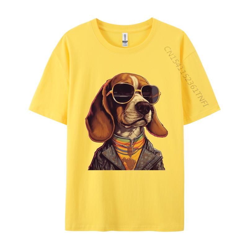 Old School Beagle Tshirt Simple Style Oversize Printed Tee Shirt Mens Cotton Cute Tshirt Luxury T Shirt