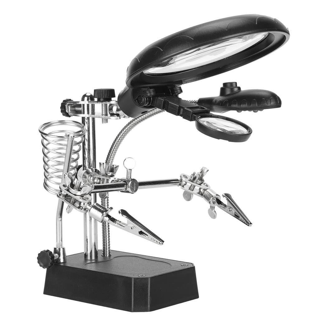 Magnifier Auxiliary Clip Adjustable Desktop Stand Fixing Cramp Lamp Holder Installation Tool
