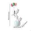 Balloon Bunny Figurine Flying Figure Sculpture Statue for Shelf Home Office