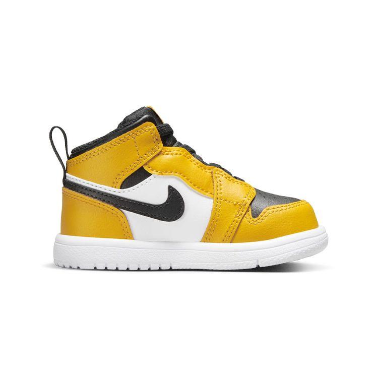 Air Jordan 1 Mid ALT TD Taxi Baby Sneakers Yellow Black White AR6352-701