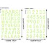 TOMALL 84pcs Glow In The Dark Alphanumeric Luminous Stickers Alphabet Letter Number Set Night Safety Luminous Decals Accessories DIY for Mailbox