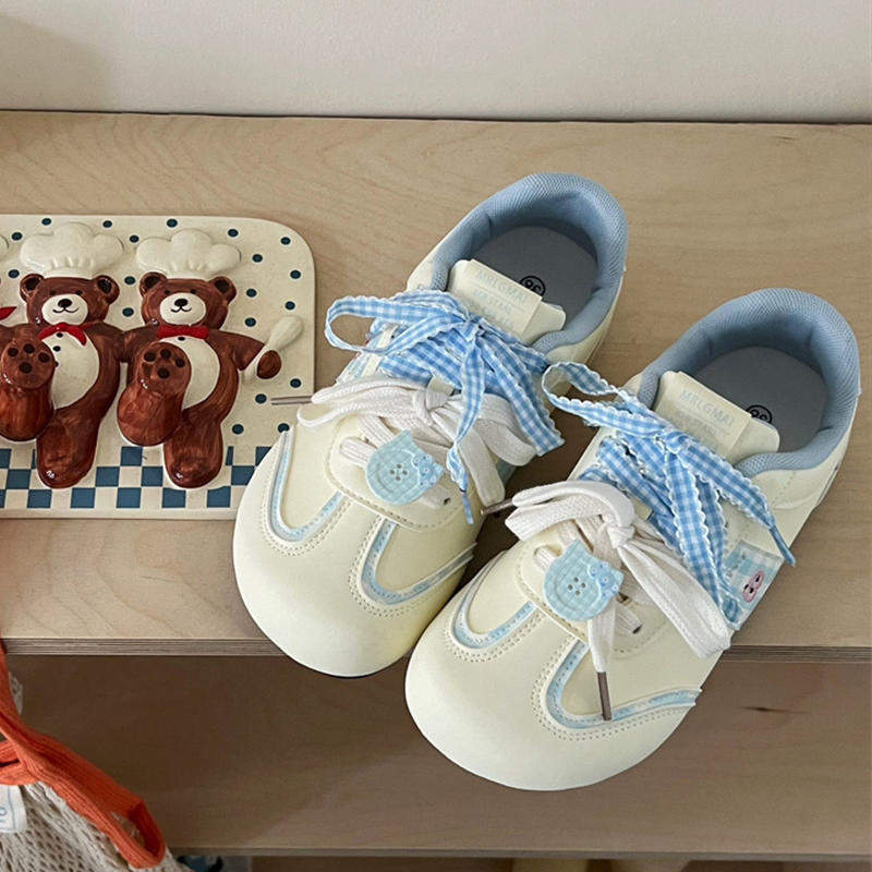 Pink puff board shoes female ugly cute autumn new chic niche design student movement