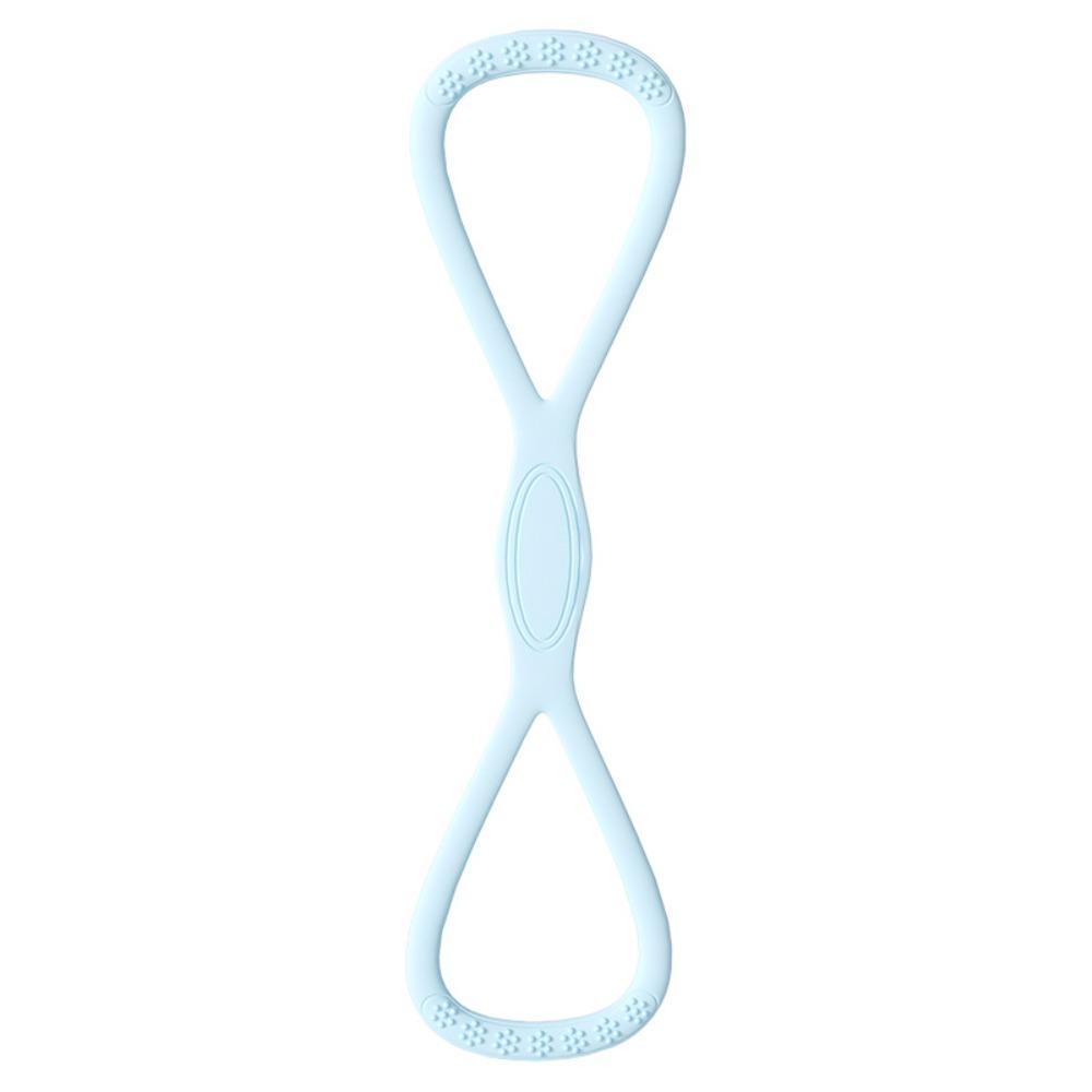 Figure 8 Yoga Resistance Band Soft Silicone 35 LB Exercise Band Quick Rebound Fitness Resistance Band Gym Stretching Pilates синий