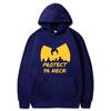 Anni '90 Wu Clan T-shirt Felpa con Cappuccio Grafica Uomo Donna hip hop Tuta in Pile Manica Lunga vintage streetwear Unisex Felpa con Cappuccio