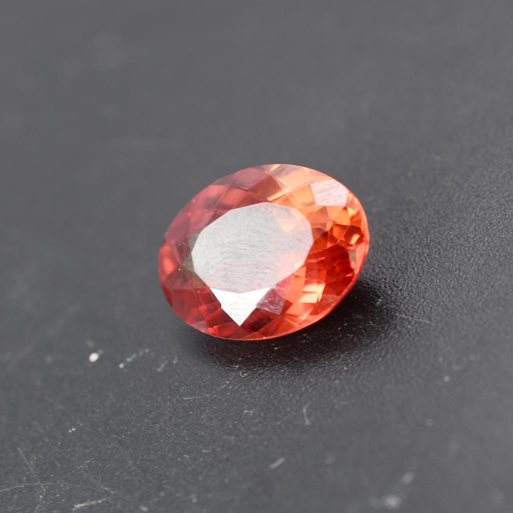 Natural Orange Sapphire 10.85ct Oval Cut Flawless Certified Loose Gemstone