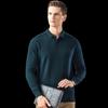 Antonio Men's 100% Merino Wool Long Sleeve Polo Shirt