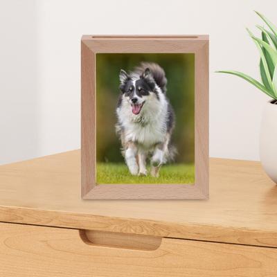Leuchtender Fotorahmen LED Leuchtender Bilderständer Beleuchteter Holzbilderrahmen Schreibtischleuchte für Heim Schlafzimmer Wohnzimmer Dekoration