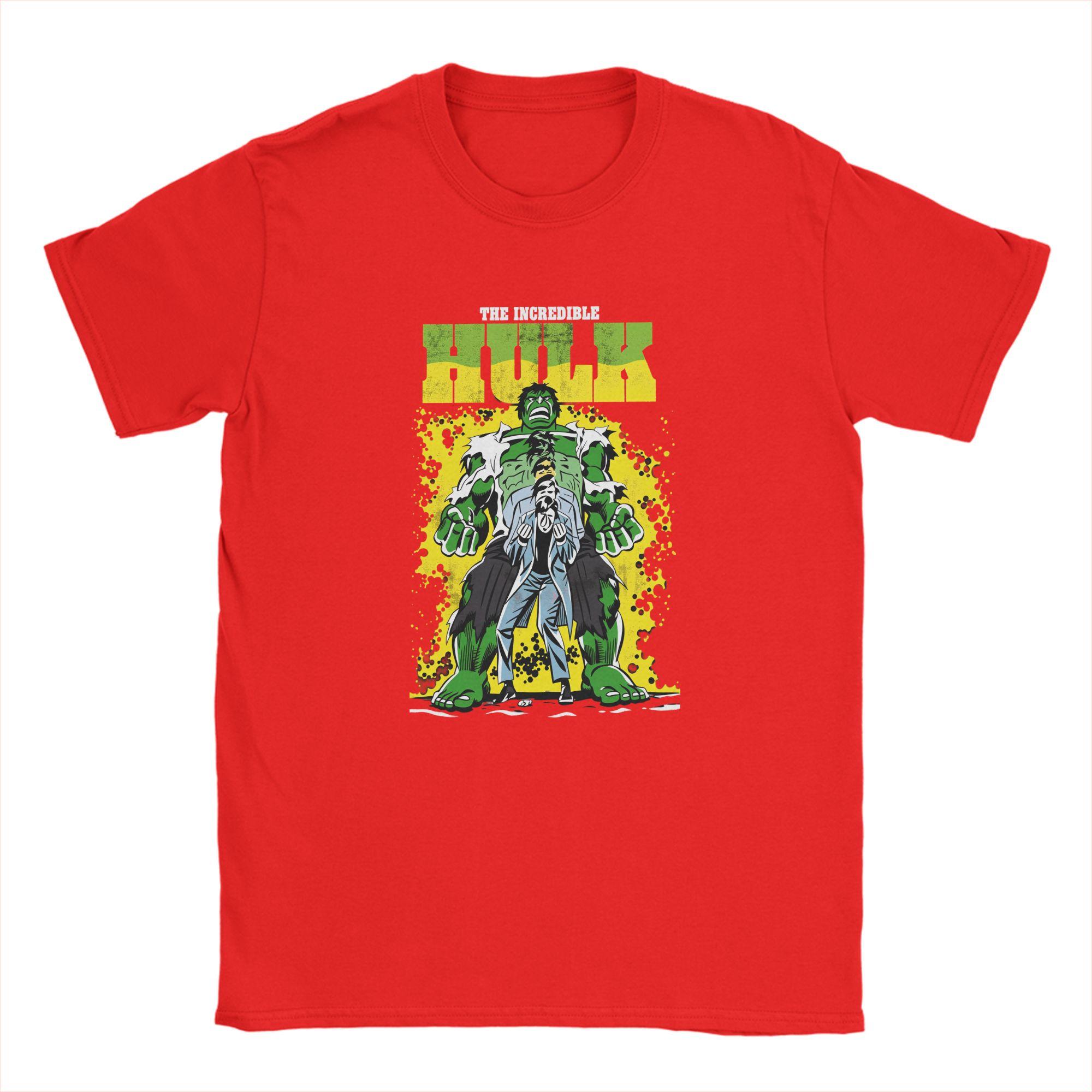 The Incredible Hulk TShirt Summer 100 Cotton TShirts For Adult Fashion Print Tshirt ShortSleeve Awesome Tops S