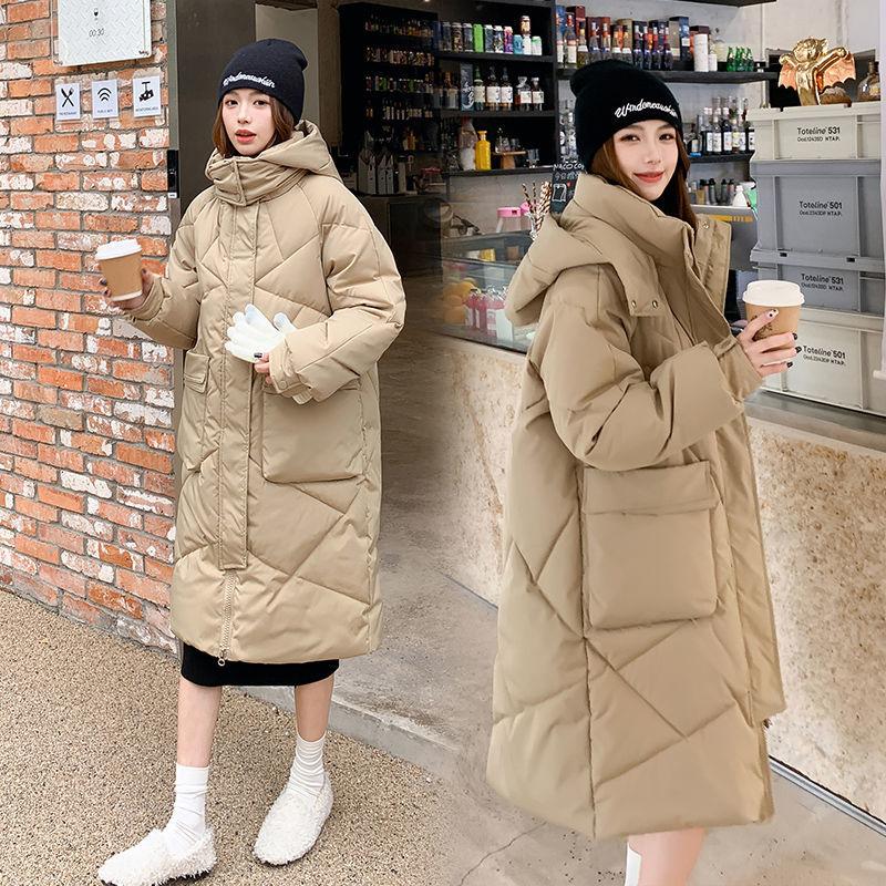 Women's Thickened Oversized Knee-length Bread Coat Winter Down Cotton Jacket