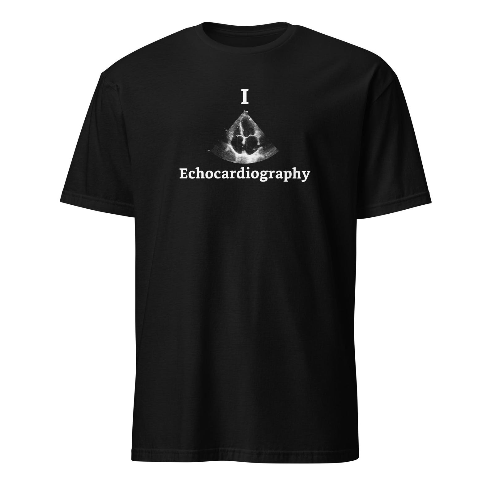 Echocardiography Heart Tee, Funny Echo Tech Shirt S
