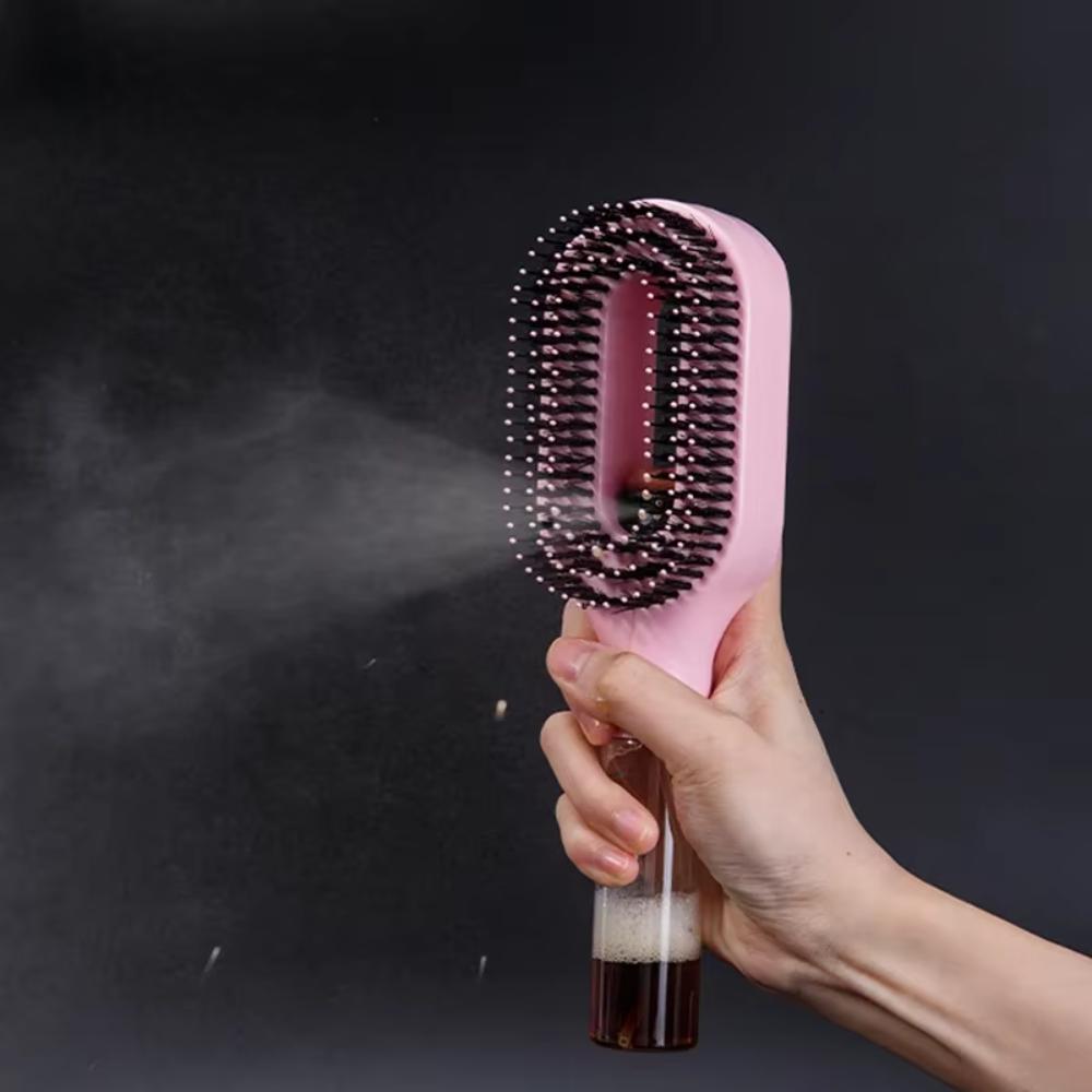 Pettine Spray per Capelli 2-in-1 con Serbatoio d'Acqua Design a Spruzzo Fine Nebulizzazione Portatile Strumento per lo Styling dei Capelli Quotidiano