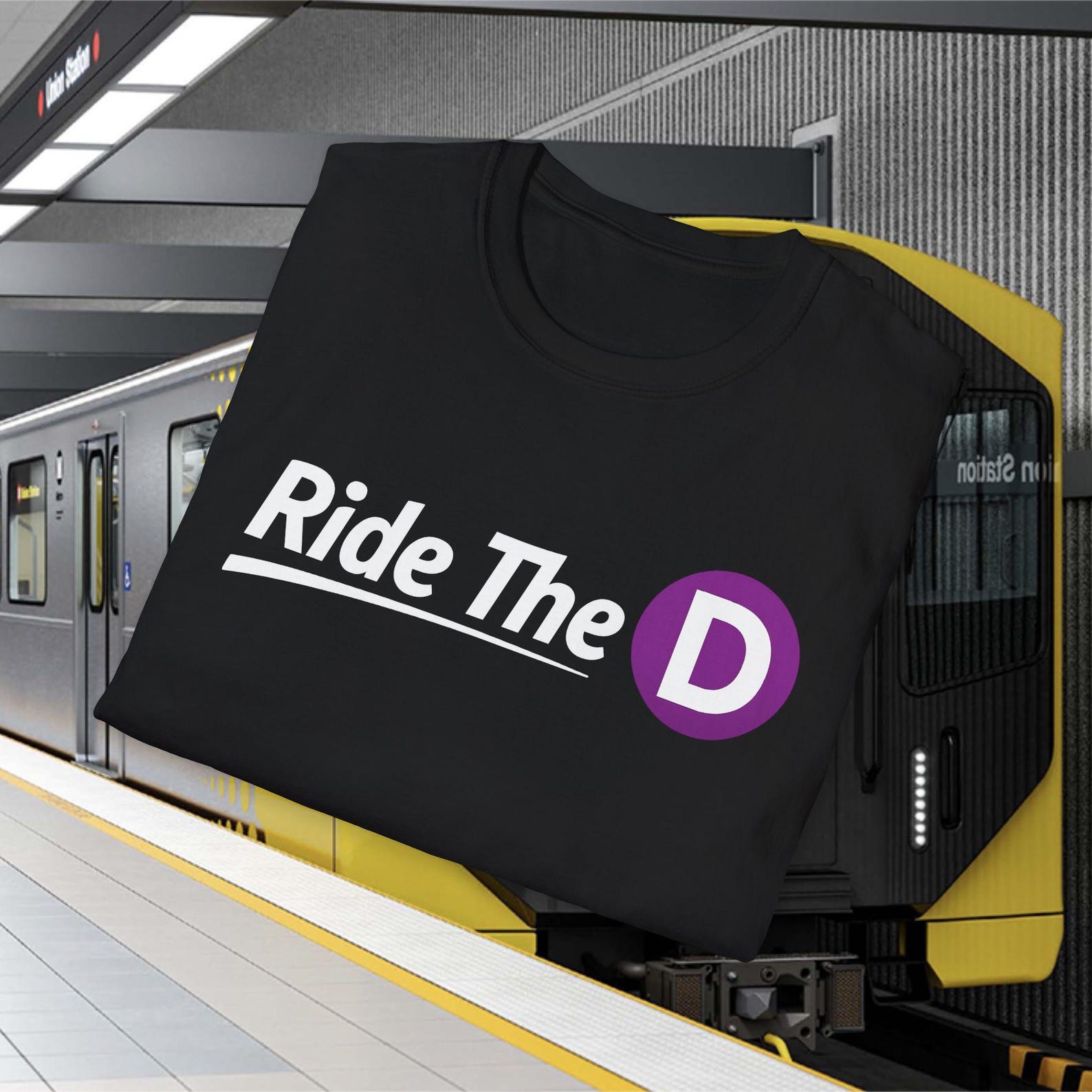 Ride The D Metro Funny Meme Shirt, Public Transit Enthusiast Gift Tee, Funny LA Subway D Line Graphic Tee, NYC Metro Gift M