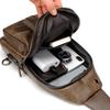 Men's Outdoor USB Chest Bag Crossbody Bag Retro PU Shoulder Bag