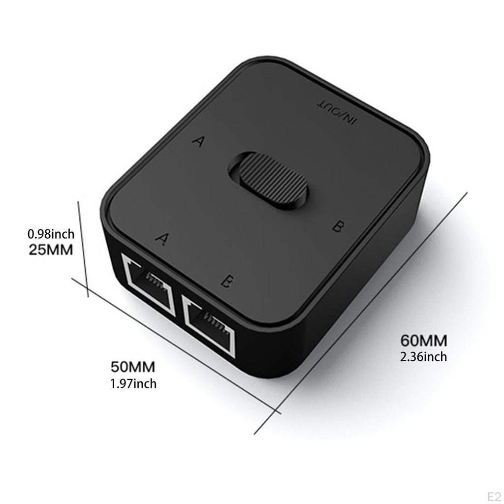 1000Mbps Ethernet Network Adapter 2 Way Connector Easy Installation Extender Switch Selector