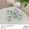 K9 Ice Olive Green & Sea Blue Gem Nail Decorations - Pointed Tip Diamonds