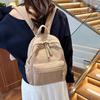 New Versatile Fashion Women Corduroy Backpacks College Women Solid Color School Backpacks Travel Shoulder Bags for Teenagers