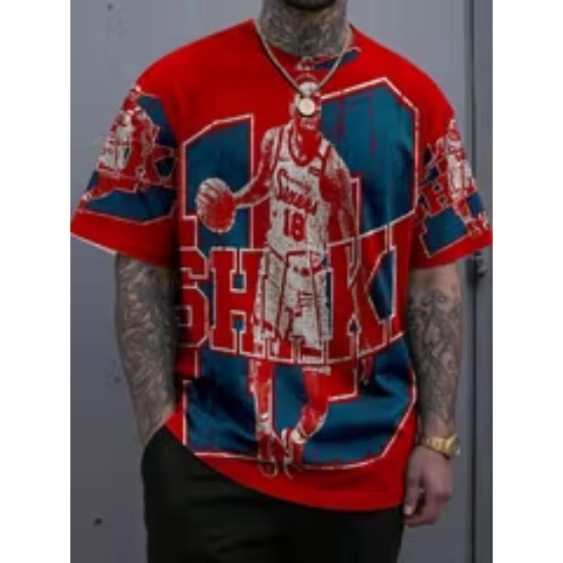 

3D-Street Style T-shirt Shaker Theme - Green Version | Short Sleeve Round Neck Casual Beach Wear with Shaker Corner Pattern 6XL