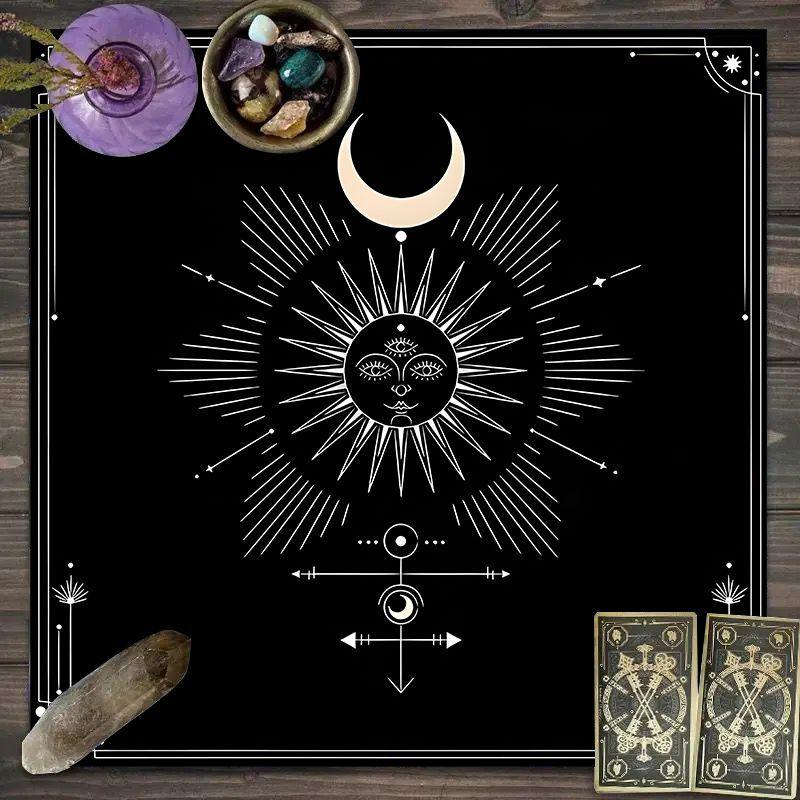 Starry Tarot Flannel Mat Anti Slip Square Card Cloth Multi Patterns Altar Decor Tarot Oracle Layout Soft Mat for Divination Game